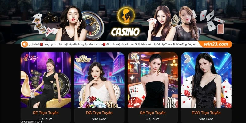 Casino 23Win thu hút đông đảo hội viên tham gia cá cược